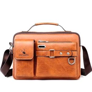 WEIXIER MensHand Bags Leather Crossbody New Degin Shoulder Bag